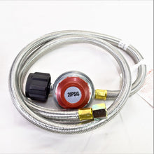 Load image into Gallery viewer, SHINESTAR Upgraded 20PSI Adjustable Propane Regulator Hose &amp; Brass Orifice 4&#39;
