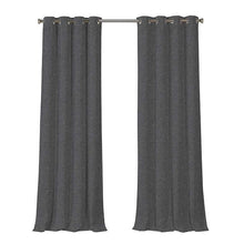 Load image into Gallery viewer, Silk Home Ecologee Total Blackout Curtain Panel 2 Panels 90&quot; Charcoal-Home-Sale-Liquidation Nation
