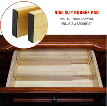Load image into Gallery viewer, SMIBUY Adjustable Bamboo Drawer Dividers, Organizer
