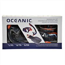 Load image into Gallery viewer, Oceanic Adult Snorkeling Set L/XL Black
