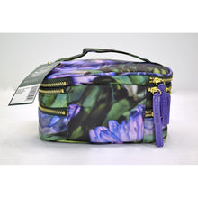 Load image into Gallery viewer, Sonia Kashuk Cosmetic Bag Triple Train Case - Purple Floral

