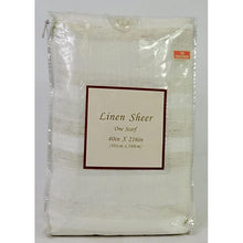 Load image into Gallery viewer, Stylemaster Linen Sheer Scarf 216&quot; Ivory
