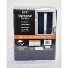 Load image into Gallery viewer, Sunblk Total Blackout Grommet Curtains 2 Panels 84&quot; Everly Navy-Home-Sale-Liquidation Nation
