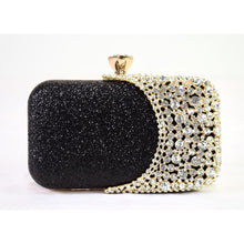 Load image into Gallery viewer, Sunspot Crystal Evening Clutch - Black
