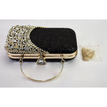 Load image into Gallery viewer, Sunspot Crystal Evening Clutch - Black
