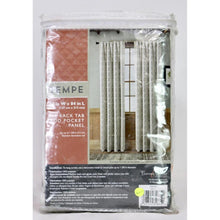 Load image into Gallery viewer, Tempe Back Tab Rod Pocket Curtain Panel 84&quot; White/Grey
