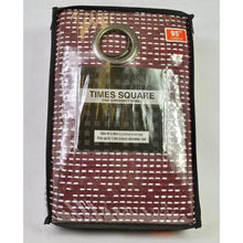 Load image into Gallery viewer, Times Square Grommet Top Window Curtain Panel 95&quot; Burgundy
