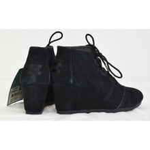 Load image into Gallery viewer, TOMS Kala Suede Ankle Wedge Bootie 6 Black

