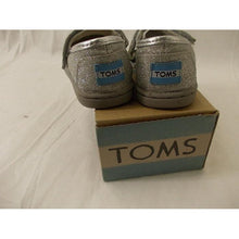 Load image into Gallery viewer, Toms Tiny Classic Mary Jane Girl&#39;s Shoes Silver Glimmer T6
