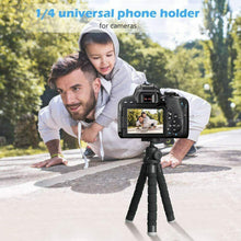 Load image into Gallery viewer, UBeesize Cell Phone Portable Adjustable Tripod with Remote
