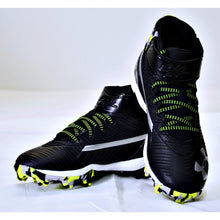 Load image into Gallery viewer, Under Armour Harper 3 Mid Rm Jr. Cleats Youth size 2 - Black
