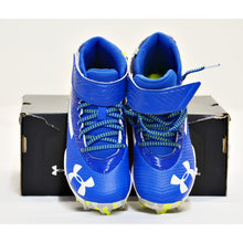 Load image into Gallery viewer, Under Armour Junior UA Harpor 3 Mid RM Cleats - Size 1 Youth - Blue-Footwear-Sale-Liquidation Nation
