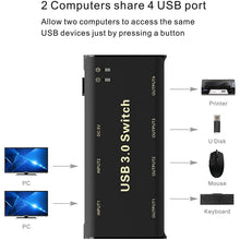Load image into Gallery viewer, USB 3.0 Switch Selector With Two USB Cables
