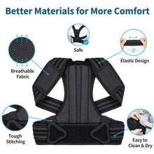 Load image into Gallery viewer, Vokka Posture Corrector in Large Black
