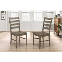 Load image into Gallery viewer, Walker Edison 2pcs Modern Ladder Back Dining Chairs In Aged Grey
