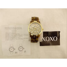 Load image into Gallery viewer, XOXO Women&#39;s XO5509 Gold-Tone Dress Watch with Tortoise-Tone Bracelet
