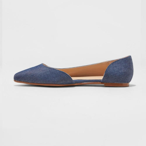 A New Day Women's Denim Blue Mohana Ballet Flat 8 Navy