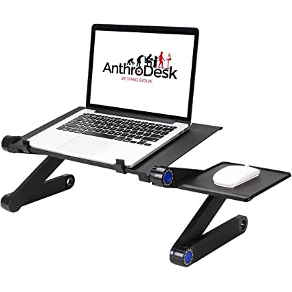 Adjustable & Portable Vented Laptop Desk - Black