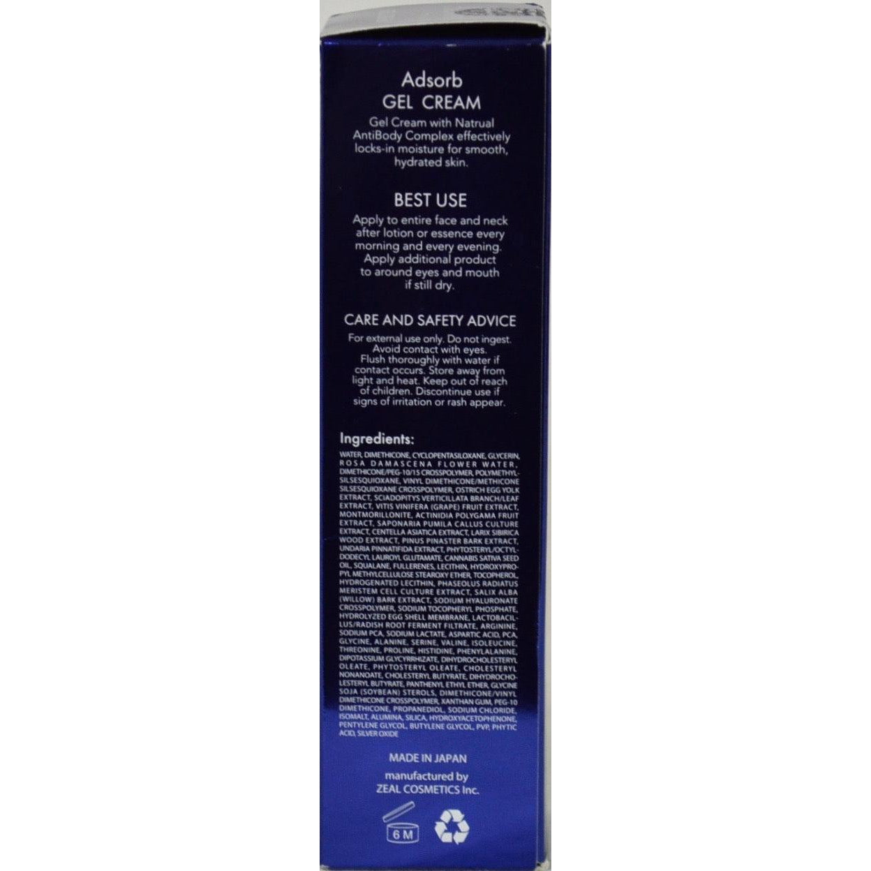 Adsorb Gel Cream Skin Age Balancing Care – Liquidation Nation