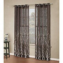 Load image into Gallery viewer, Alton Print Grommet Top Curtain Panel 84&quot; Chocolate Brown
