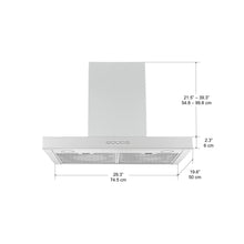 Load image into Gallery viewer, Ancona Convertible Wall Mount Rectangular Range Hood 30 Inch Stainless
