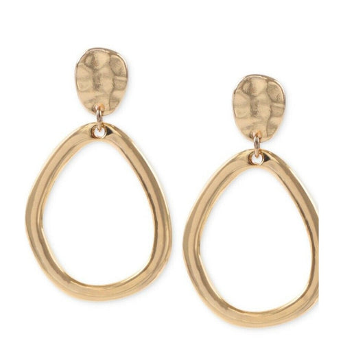 Anne Klein Dangle Gold Clip-On Earrings
