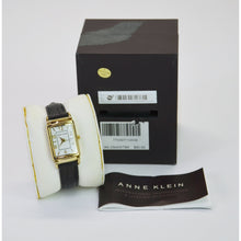 Load image into Gallery viewer, Anne Klein Women&#39;s Black Leather Strap Watch
