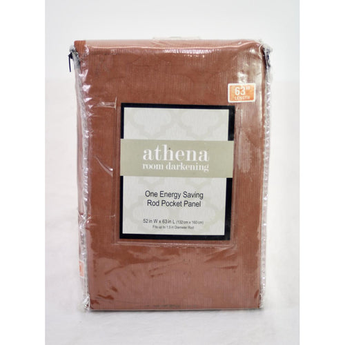 Athena Room Darkening Energy Saving Rod Pocket Curtain Panel 63