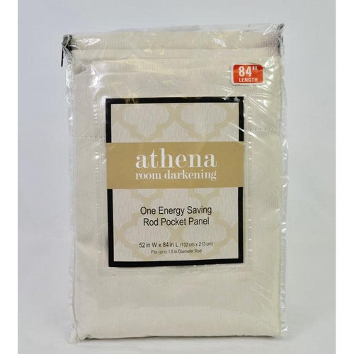 Athena Room Darkening Energy Saving Rod Pocket Curtain Panel 84
