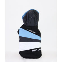 Load image into Gallery viewer, Avant-Garde Winter Dog Coat Black/Blue Extra Small/Small
