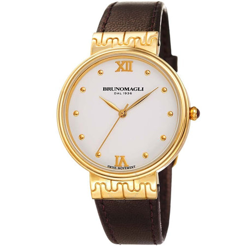 BRUNO MAGLI Women's Isabella 1102 Swiss Quartz Italian Leather Strap Watch