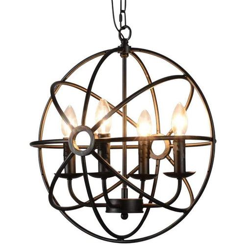 Baycheer Industrial Loft Style Four Light Chandelier