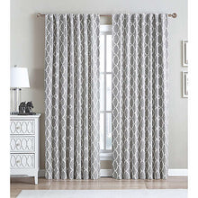 Load image into Gallery viewer, Be Artistic Ellis Oval Rod Pocket/Back Tab Curtain Panel 108&quot; Slate
