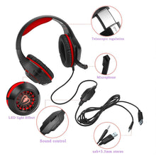 Load image into Gallery viewer, Beexcellent Gaming Headset with Mic &amp; Surround Sound, Wired GM-1/ Red - 3.5mm
