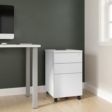Load image into Gallery viewer, Bestar Assembled Mobile Pedestal 3-Drawer File Cabinet - White - 16w
