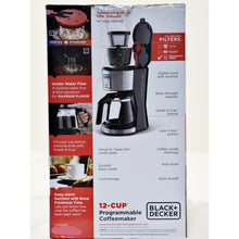 Load image into Gallery viewer, Black + Decker 12-Cup Programmable Stainless Steel Coffeemaker
