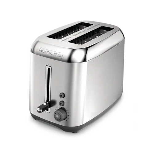 Black + Decker Extra Wide Slots Toaster Stainless Steel 2-Slices