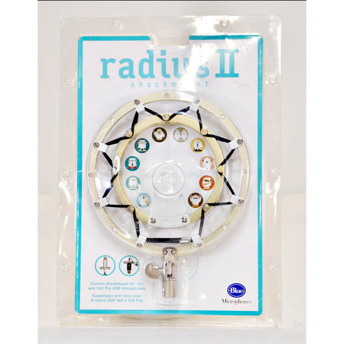 Blue Microphones Radius II Shockmount for Yeti and Yeti Pro USB Microphones - Silver