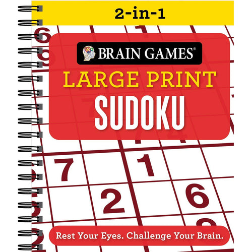 Brain Games 2 in 1 Large Print Sudoku