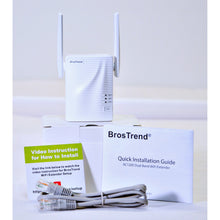 Load image into Gallery viewer, BrosTrend AC1200 Dual Band Wi-Fi Extender - White
