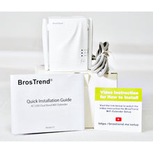 Load image into Gallery viewer, BrosTrend AC1200 Dual Band Wi-Fi Extender - White-Liquidation Store
