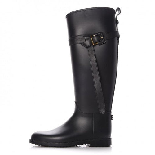Burberry Riding Boot, Roscot Waterproof Black Woman's 8