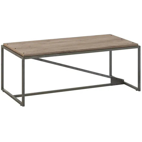 Bush Refinery Coffee Table in Rustic Gray- Engineered Wood and Metal