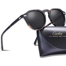 Load image into Gallery viewer, CARFIA Retro Sunglasses, Pure Scratch Resistant Round Polarized Lenses - Womans

