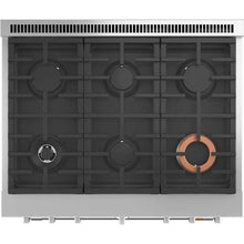 Load image into Gallery viewer, Café 36 in. 5.7 cu. ft. Stainless Steel Smart Dual-fuel Commercial-style Range
