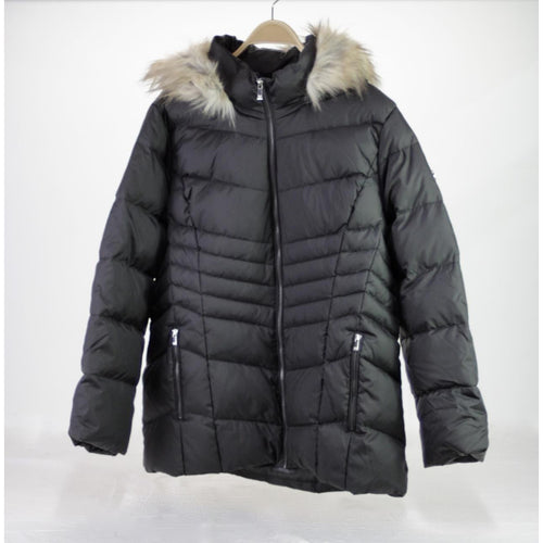 Calvin Klein Faux Fur-Trim Puffer Parka XXL Black