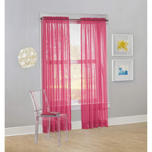Load image into Gallery viewer, Calypso Sheer Rod Pocket Curtain Panel 84&quot; Pink
