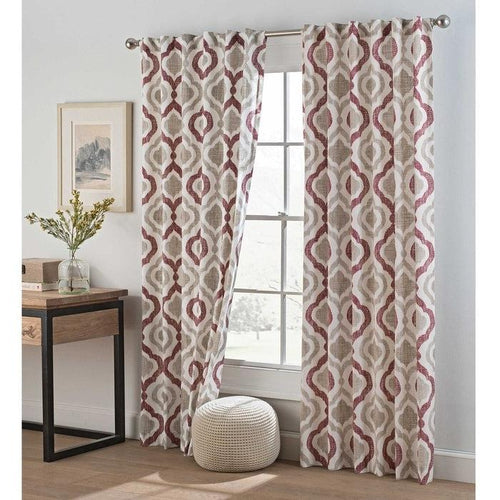 Cambree Ogee Rod Pocket/Back Tab Window Curtain Panel 95