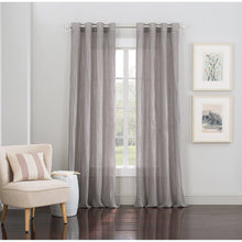 Load image into Gallery viewer, Cambria Malta Rod Pocket/Back Tab Curtain Panel 84&quot; Gray
