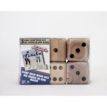 Load image into Gallery viewer, Cardinal Games: 5 Giant Solid Wood Dice with Burlap Bag
